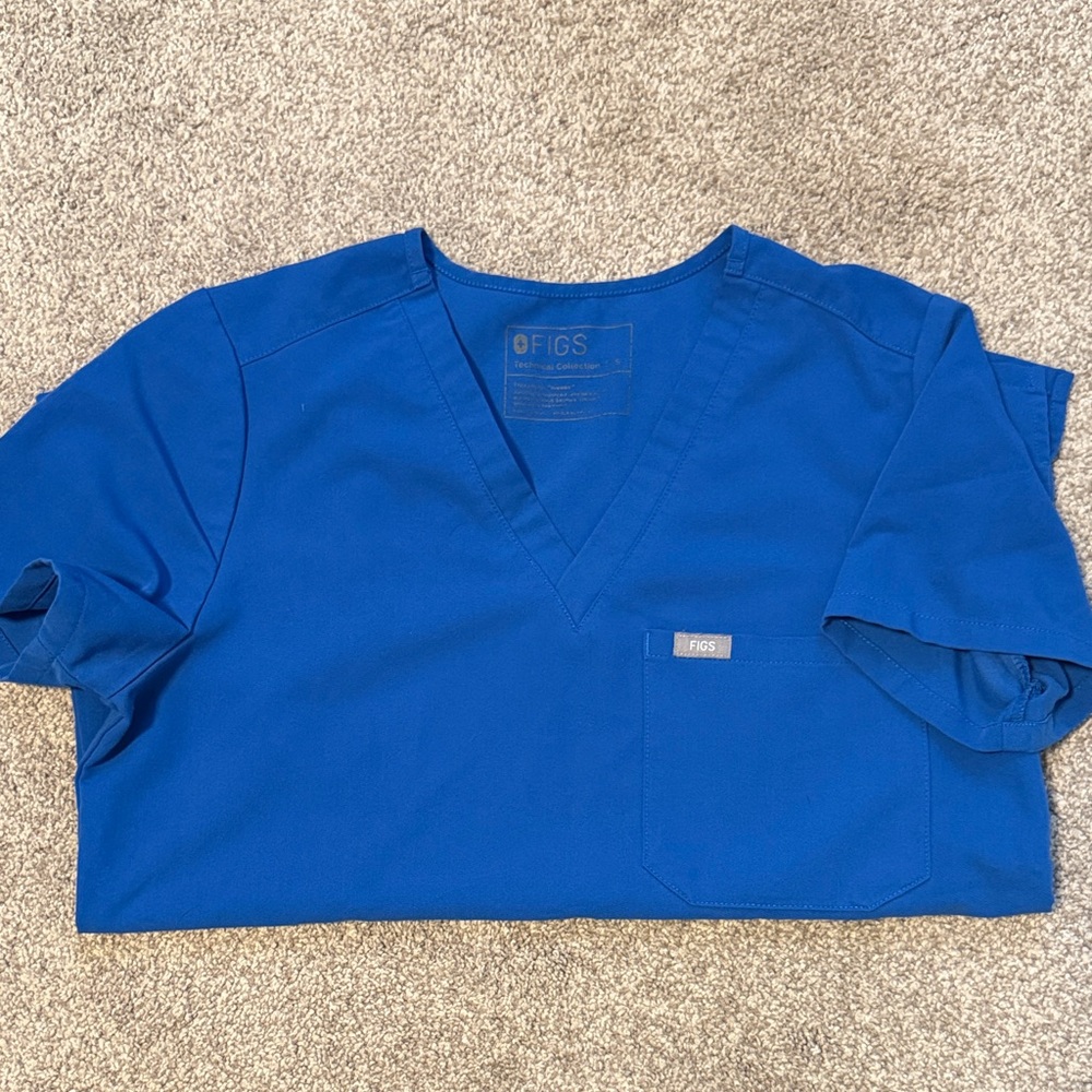 Dogs Royal Blue Catarina scrub top